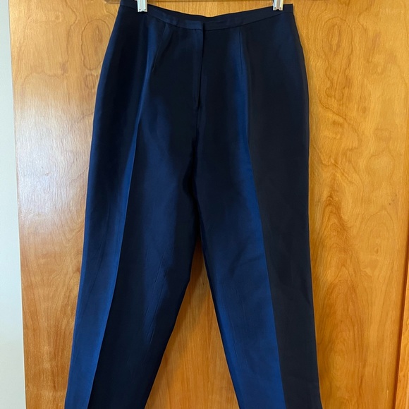 Lauren Ralph Lauren Navy Blue Silk Pants Lined Women’s 4P Petite 4 - Picture 3 of 10